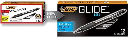 BIC Glide Bold Black Ballpoint Pens