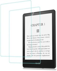 GeeRic 2 Pack Screen Protector Compatible with Kindle Paperwhite 5(11th/10th Generation, 2023/2021), Tempered Glass 2 Pack Full Coverage Screen Protector Glass 9H Hardness Easy Installation