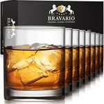 Bravario Unbreakable Tritan Plastic Whiskey Glasses | Shatterproof Double Rocks | Dishwasher-Safe | BPA-Free | Perfect for Cocktail Bourbon | 12.5 oz, Set of 8