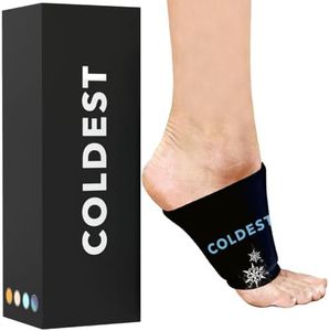 COLDEST Plantar Fasciitis Ankle Ice Pack Wrap for Arch Pain, Heel Pain, Heel Spurs, Sore Feet, Swelling - Reusable Gel Cold Pack for Achilles - Universal Size Fit - 360 Arc Support