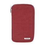 Travelon RFID Blocking Family Passport Zip Wallet, Poppy, 4.75 x 0.75 x 8.25, RFID Blocking Family Passport Wallet