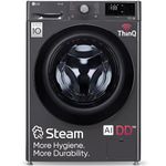 LG 9 Kg, 5 Star, AI Direct Drive Technology, Steam, 6 Motion DD & Wi-Fi Fully-Automatic Front Load Washing Machine (FHP1209Z5M, Intelligent & Convenient Fabric Care, Allergy Care, Middle Black)