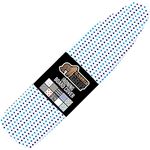 Gorilla Grip Reflective Silicone Ironing Board Cover, Resist Scorching and Staining, 15x54, Hook and Loop Fastener Straps, Pads Fit Large and Standard Boards, Elastic Edge, Thick Padding, Blue Dots