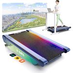 UREVO Smart Walking Pad with 14% Incline, Under Desk Treadmill for Home Use, Extended Running Belt, LED Remote, Speed-Responsive Lighting, Quiet Brushless Motorized, UREVO APP Compatible, CyberPad