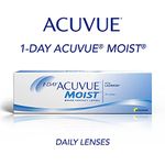 ACUVUE 1-DAY MOIST - Daily Disposable Contact lenses (-7.5, Clear, Pack of 30 Lenses) | From Johnson&Johnson