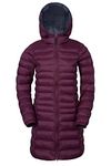 Mountain Warehouse Florence Womens Long Jacket - Padded Winter Coat Burgundy Womens Size 4 US