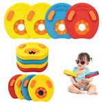 Flintronic 8PCS Child Swim Float Armband,Arm Bands Swimming Float Discs Detachable,Swimming Arm Ring Pool Set for Child Swim Learning/Training,for Kids Aged 3-8,up to Arm Circumference 16cm/6,3in