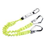 Portwest Double Elasticated Lanyard With Shock Absorber, Size: One Size, Colour: Yellow, FP52YER