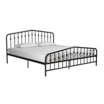 Novogratz Bushwick Metal Bed, King, Black