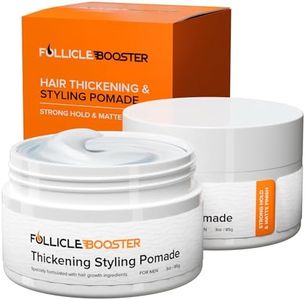 Thickening Water-Based Pomade with Natural Ingredients - 2 Pack Strong Hold, Matte Finish, Hair Growth and Loss Combating Benefits for Men