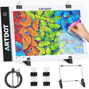 ARTDOT A4 LED Light Pad for Diamond Painting Kits for Adults,Powered by USB and Adjustable Brightnesst Light Board for Diamond Art with Accessories and Tools