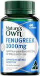 Nature's Own Fenugreek 1000mg Capsules 60 - Traditionally used to Support Healthy Appetite, Digestion & Breast Milk Production-Relieve Indigestion-Decrease & Clear Excess Mucous from Respiratory Tract