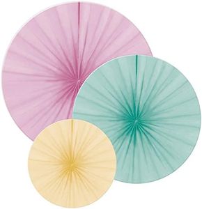 Amscan 9903717 Happy Birthday - Juego de 3 compartimentos para decoración, color rosa, amarillo y verde , color/modelo surtido