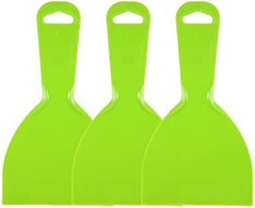 uxcell Putty Scraper 4" Plastic Flexible Putty Knives Disposable Spreader for Taping Drywall Wall Painting Green 3pcs