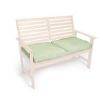 VonHaus Green Garden Bench Cushion – 2 Seater Water Resistant Outdoor Seat Pad with Removable Cover, Sage Green Padded Outdoor Bench Cushion, 110cm x 50cm x 10cm