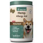 NaturVet Allergy Aid Hemp Soft Chew for Dogs 60 Count (Jar)