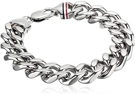 Tommy Hilfiger Men's Jewelry Stainless Steel Chunk Chain Bracelet, Color: Silver (Model: 2700261), Standard, Stainless Steel, no gemstone