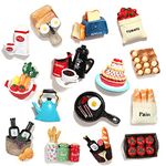 15-Pack Cute Magnets for Fridge Magnets 3D Food Fridge Refrigerator Magnets, Kitchen Magnets Decorative Resin Magnets for Home Decor