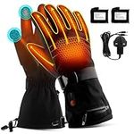 ABXMAS Rechargeable Electric Heating Gloves Outdoors, Heated Gloves for men 7.4V 3200 mAh Battery Powered, 3 Temperature Levels, Touch Screen for Skiing Snowboarding Cycling Hiking, XL