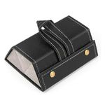 3-Slot Eyeglasses Case Box, Sunglasses Organizer, Foldable Eyeglasses Storage Box, Travel Sunglasses Organizer (black)