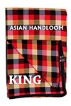 ASIAN Handloom Cotton 300TC Mattress protector Cover with zip (75x72x4 inch, king size, Multicolour)