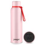 Pexpo Bravo 1000 ISI Certified Stainless Steel Water Bottle - 980ml | Double Wall Vacuum Insulated Flask | Hot & Cold Thermos | Leakproof | Ideal for Home, Office, Gym, Outings - Baby Pink