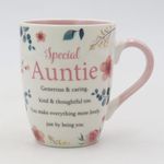 Auntie Mug Gifts for Auntie Presents Thoughtful Gifts for Auntie Cup Quality Bone China Mug Floral Sentimental Verse Birthday Christmas