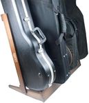 Augioth Guitar Case Stand for Multiple Guitars,Multi Wood Guitar Rack for 5 Acoustic Guitar Case, Electric or Bass,Hardwood Multi Bag Stand for Stage or Home,Padded Padded Floor Guitars Display