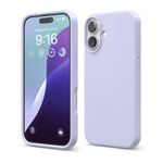 elago Compatible with iPhone 16 Case, Premium Liquid Silicone Case, Full Body Protective Cover, Shockproof, Slim Phone Case, Anti-Scratch Soft Microfiber Lining, 6.1 inch (Purple)