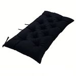 Eoieov Outdoor Bench Cushion, Black Bench Cushions for Indoor Furniture,Non-Slip Tufted Bench Cushions 40 inch for Piano Bench, Shoe Storage Bench, Wicker Loveseat Settee,40 * 20"