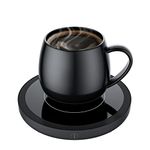 Coffee Mug Warmer Smart Cup Warmer with 3 Temperature Settings Electric Beverage Warmer Plate Auto Shut Off, Coffee, Tea and Milk Warmer for Office Home Desk Use (Cup Not Included)