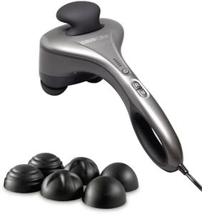 Obusforme Professional Grade Percussion Back Massager | Handheld Deep Tissue Massager | 3000 rpm Dual Massage Nodes | Five Massage Intensity Options | Ergonomic Front Grip & Non-Slip Handle
