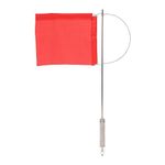 Jadeshay Wind Indicator Flag, Stainless Steel 304 Marine Mast Flag, Marine Mast Flag Wind Indicator, Red Nautical Wind Flag for Sailing Yachts(140 * 120mm（7973SM）)