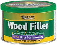 Everbuild 2-Part High Performance Wood Filler – Fast Drying – Weatherproof – Easy to Mix and Apply – Light Stainable – 1.4kg