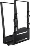 Mount-It! CPU Wall Mount Bracket, Desktop Computer Tower Holder with Safety Straps, Heavy Duty Size Adjustable CPU Holder, Steel, Black, 22 Lbs Capacity, Saves Floor and Desk Space