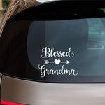 Sunset Graphics & Decals Blessed Grandma Decal Vinyl Car Sticker | Cars Trucks Vans Walls Laptop | White | 5.5 x 4 inches | SGD000016