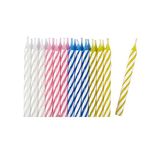 Amscan 9900757 Spiral Multi-Color Striped Candles(24-Piece) -1 Pack