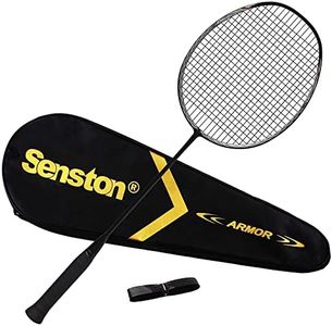 Senston N80YT Badminton Racket, Badminton Racket Carbon-Fiber Badminton Racquet, Single Professional Badminton Racket with Grip
