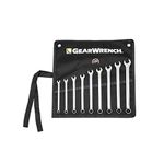 GEARWRENCH Long Pattern Combination Metric Wrench Set with Tool Roll 9 Pc., 12 Point - 81932