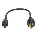 Tripp Lite P025-001 Heavy-Duty Power Adapter Cord Black