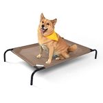 Coolaroo The Original Cooling Elevated Pet Bed, Raised Breathable Washable Indoor and Outdoor Pet Cot, Large, Nutmeg