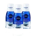 NIVEA Eye Make-Up Remover Double Effect, 125ml (Pack of 3)