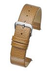 Alpine Tan Flat-Stitched Genuine Leather Watch Band | 18mm Replacement Watch Band | Full Grain Leather Watch Band for Men | Smooth Leather Watch Strap | Compatible with Traditional & Smart Watches