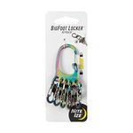 Nite Ize KLKBF-07-R3 Keychain with 5 Locking S-Biners, Spectrum