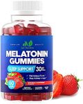 Melatonin 30mg Gummies for Adults (60 Servings) - Maximum Strength Sleep Aid with 30mg of Melatonin Per Gummy - Gluten-Free, Sugar-Free, Non-GMO, 100% Vegetarian, Strawberry Flavor - 60 Gummies