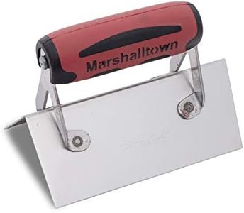 MARSHALLTOWN Stainless Steel Corner Trowel, Concrete Tools, DuraSoft Handle, Outside Radius, Square, 6 x 1 1/2 Inch, 67SSD