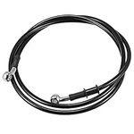 Motoforti 170cm 66.93" Motorcycle Braided Brake Clutch Oil Hoses Pipe Black