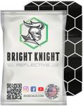 Bright Knight Reflective Tape Hexagon Hard Hat Reflective Stickers. 1" Black Motorcycle Helmet Stickers Made with 3M Reflective Tape. Vinyl Waterproof Reflective Stickers to Stay Visible at Night.