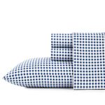 Poppy & Fritz - Full Sheets, Cotton Percale Bedding Set, Crisp & Cool, Lightweight Home Decor (Gingham Plaid Navy, Full)