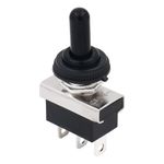 Baomain Car Toggle Switch SPDT Latching (Maintained) ON-Off-ON 3 Pin 3 Position 12V/25A with Waterproof Cover for Auto Car (1PCS)